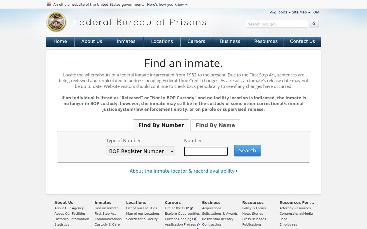Federal custody search separate from Barrow County registry records